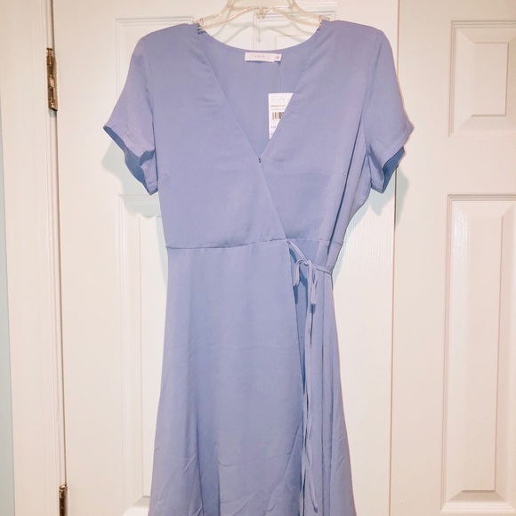 Lush Dresses & Skirts - 🎀Light Blue Mini Wrap Dress🎀